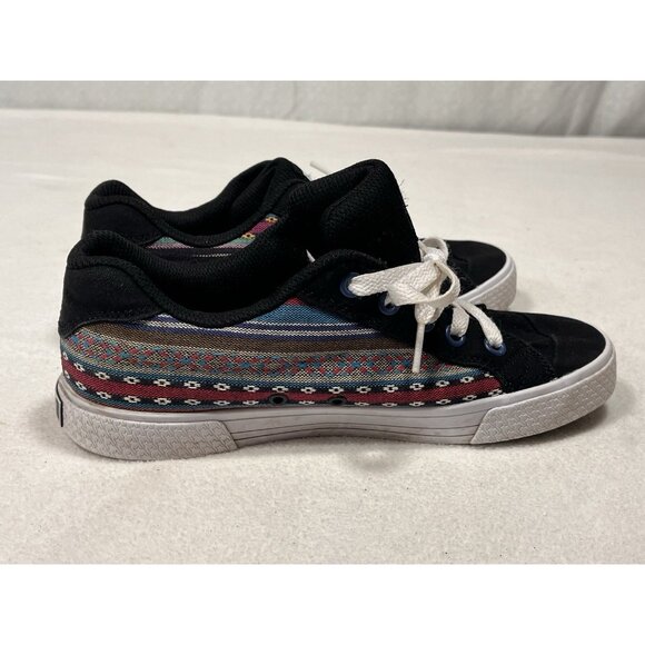 DC Shoes Women’s Chelsea Skate Sneakers Black Aztec Pattern Size 6.5 - Picture 6 of 11